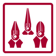 Gedore red Set de pinces, ensemble d’outils avec pince combinée/pince coupante/pince plate ronde, R28002003-2