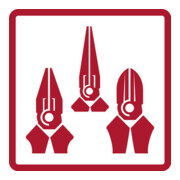 Gedore red Set de pinces, ensemble d’outils avec pince combinée/pince coupante/pince plate ronde, R28002003-4