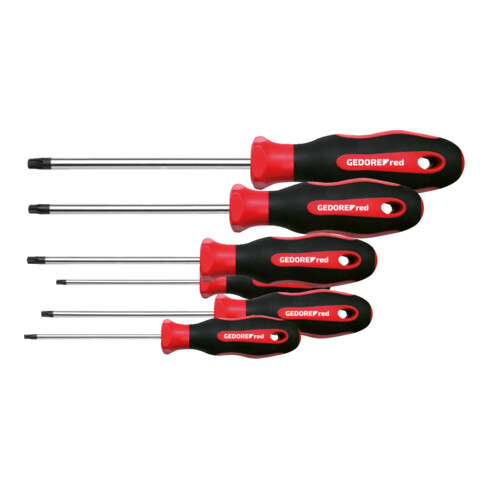 Gedore red Set de tournevis 6 pièces, tournevis TX, manche bi-composant, acier, outil, R38402006