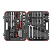 Gedore red Set di chiavi a bussola, 232 pezzi, 1/2 1/4 pollici, adattatore, cricchetto, bussole, portainserti, inserti, R46003232