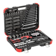 Gedore red Set di chiavi a bussola, 232 pezzi, 1/2 1/4 pollici, adattatore, cricchetto, bussole, portainserti, inserti, R46003232-2