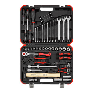 Gedore red Set di chiavi a bussola, 61 pezzi, 12 facce, 1/2 pollice, 4-13mm, utensili, cricchetto, martello, pinza, per auto, R69003061