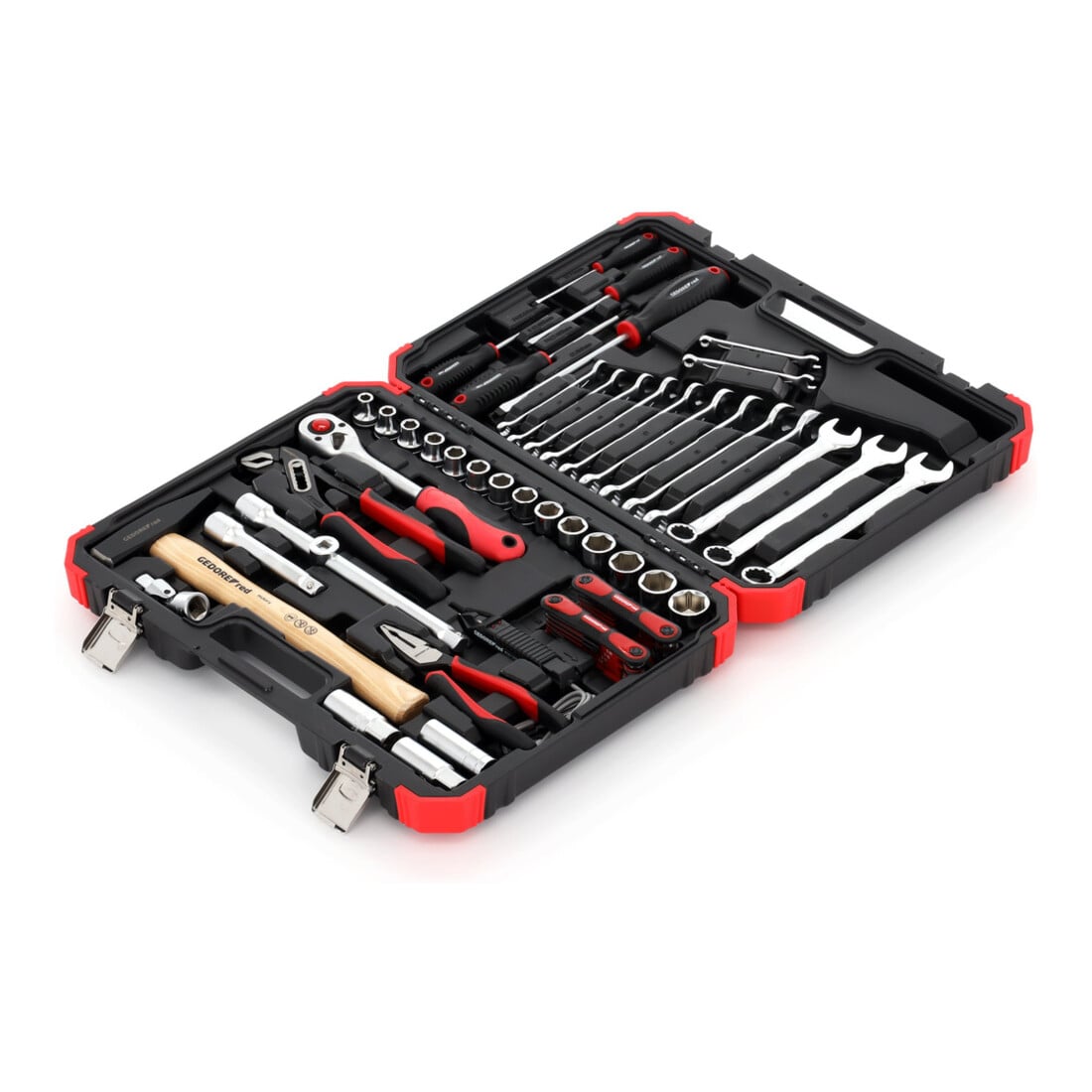 Gedore red Set di chiavi a bussola, 61 pezzi, 12 facce, 1/2 pollice, 4-13mm, utensili, cricchetto, martello, pinza, per auto, R69003061