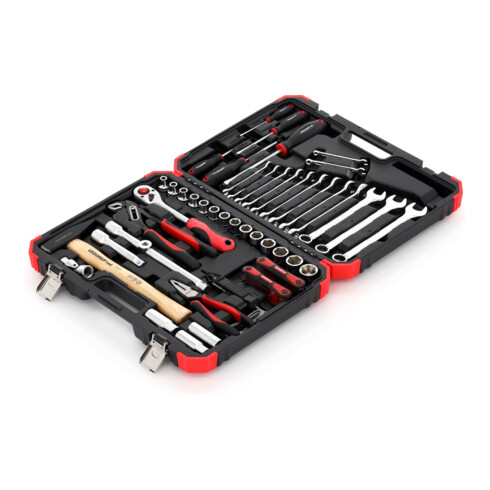 Gedore red Set di chiavi a bussola, 61 pezzi, 12 facce, 1/2 pollice, 4-13mm, utensili, cricchetto, martello, pinza, per auto, R69003061