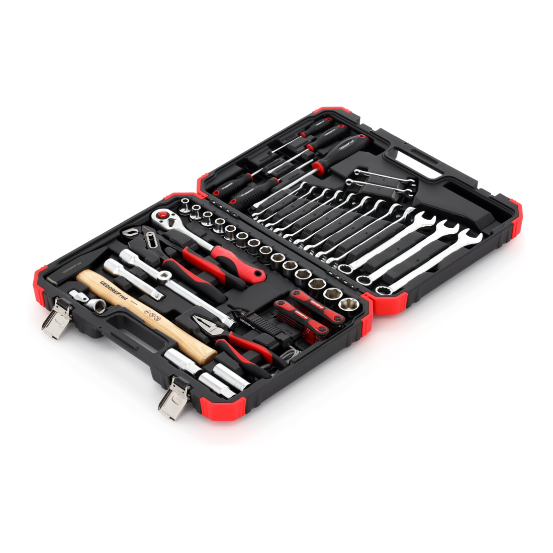 Gedore red Set di chiavi a bussola, 61 pezzi, 12 facce, 1/2 pollice, 4-13mm, utensili, cricchetto, martello, pinza, per auto, R69003061
