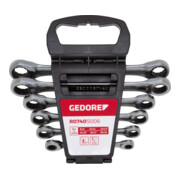 Gedore red Set di chiavi a cricchetto con doppio anello apertura 8-19 mm 6 pz.-1