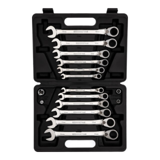 Gedore red Set di chiavi combinate a cricchetto, apertura 8 - 19 mm, 16 pezzi