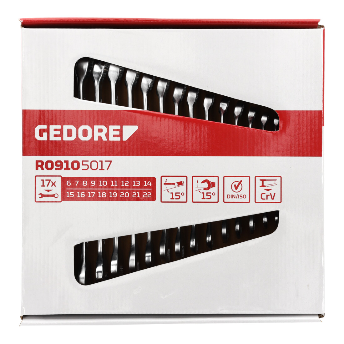 Gedore red Set di chiavi combinate, apertura 6-22 mm 17 pz