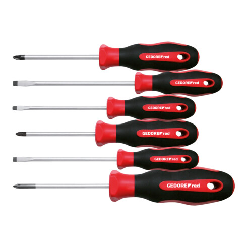 Gedore red Set di giravite bicomponenti PZ+SL 6 pz.