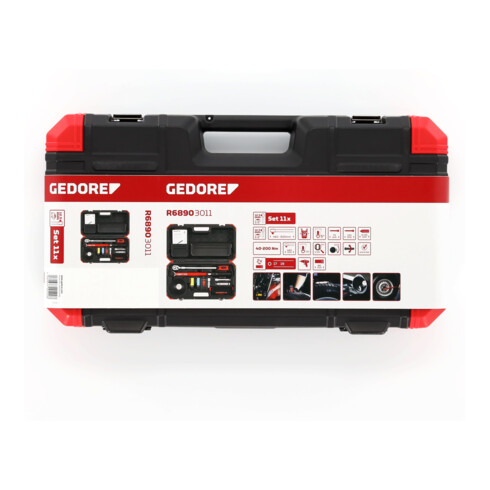 Gedore red Set di montaggio ruote 1/2 pollice 40 - 200 Nm 11 pezzi R68903011