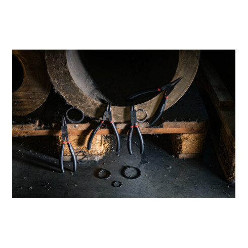 Gedore red Set di pinze per anelli di sicurezza diritte+ang. 90° 4 pz.