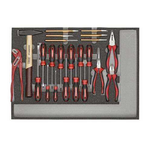Gedore Red Set di utensili in carrello da officina MECHANIC R21560005 129 pezzi
