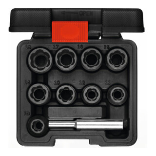Gedore Red spiraal fluit 1/2 SW 10-19mm 10tlg