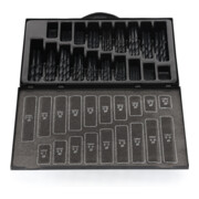 Gedore red Spiralbohrer-Satz, 170-tlg, rollgewalzt, rechtsschneidend, Spitzenwinkel 118°, in Metallbox, HS-Stahl, R93500170-5
