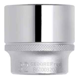 Gedore red Steckschlüsseleinsatz, Nuss, 1/2'' 12,5 mm Antrieb, 6-kant, 30 mm Weite, Werkzeug, R610003006, Stahl
