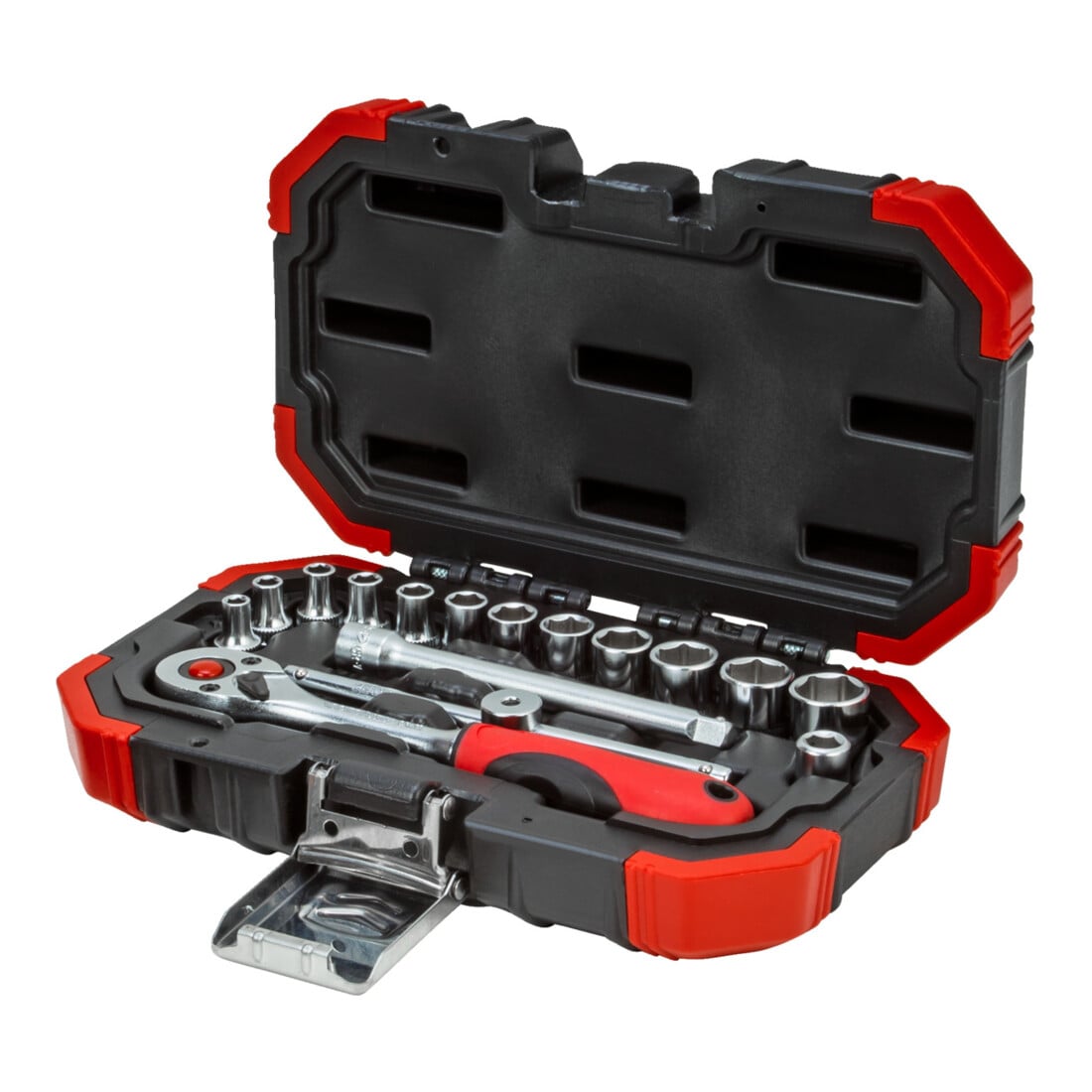 Gedore red Steckschlüsselsatz, 16-teilig, Mit Umschaltknarre, Ratsche, Steckschlüssel, 1/4"