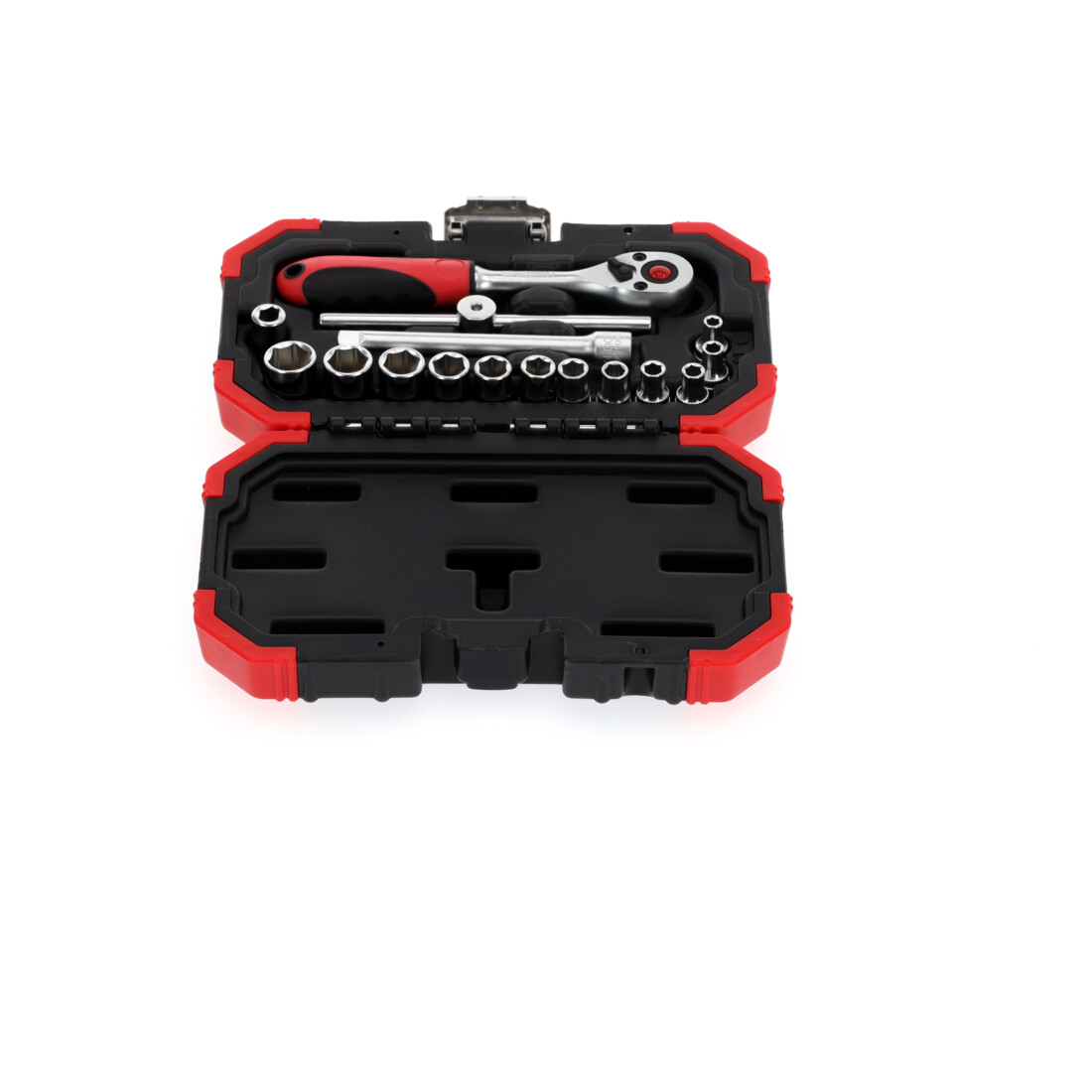 Gedore red Steckschlüsselsatz, 16-teilig, Mit Umschaltknarre, Ratsche, Steckschlüssel, 1/4"