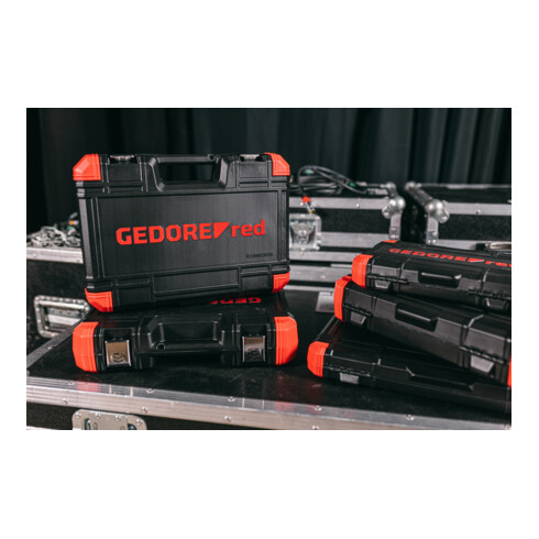 Gedore red Steckschlüsselsatz, 24-teilig, Mit Umschaltknarre, Ratsche, Steckschlüssel- und Zündkerzeneinsatz, 1/2"