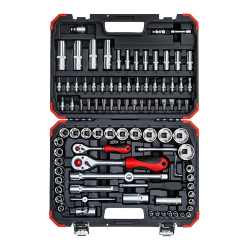 Gedore red Steckschlüsselsatz, 94-teilig, Mit Umschaltknarren, Ratschen, Steckschlüssel und Bitsatz