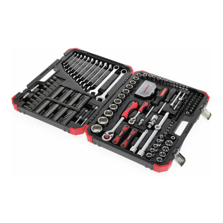Gedore red Steckschlüsselsatz, Set 232tlg, 1/2 1/4 Zoll Antrieb, Adapter Werkzeug, Knarre Nüsse Bithalter Bits, R46003232