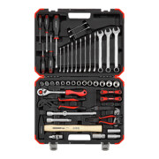 Gedore red Steckschlüsselsatz, Set 61tlg, 12-kant, 1/2 Zoll, 4-13mm, Werkzeug, Knarre Hammer Zange, für KFZ, R69003061
