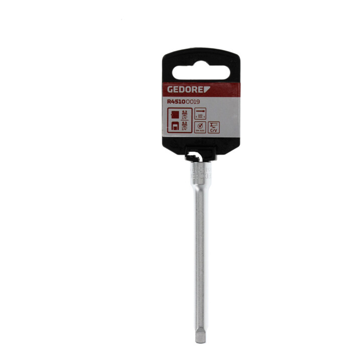 Gedore red Steckschlüsselverlängerung, 1/4'' 6,3 mm 4-kant Antrieb, 100 mm lang, Adapter, Werkzeug, R45100019, Stahl verchromt