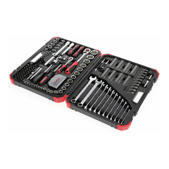 Gedore red Steeksleutelset, set 232-dlg, 1/2 1/4 inch aandrijving, adapter gereedschap, ratel, doppen, bithouder, bits, R46003232