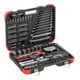Gedore red Steeksleutelset, set 232-dlg, 1/2 1/4 inch aandrijving, adapter gereedschap, ratel, doppen, bithouder, bits, R46003232