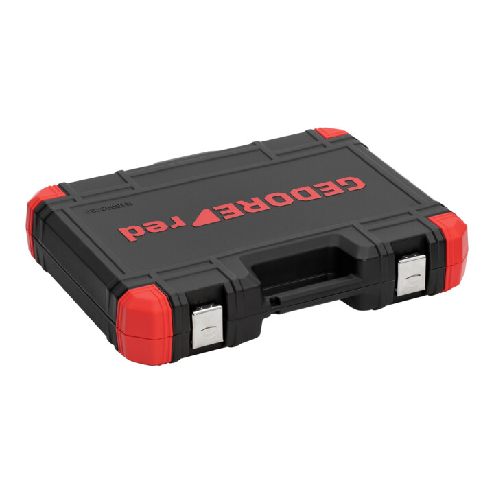 Gedore red Steeksleutelset, set 232-dlg, 1/2 1/4 inch aandrijving, adapter gereedschap, ratel, doppen, bithouder, bits, R46003232