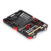 Gedore red Steeksleutelset, set 61-dlg, 12-kant, 1/2 inch, 4-13 mm, gereedschap, ratel hamer tang, voor auto, R69003061-1