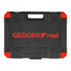 Gedore red Steeksleutelset, set 61-dlg, 12-kant, 1/2 inch, 4-13 mm, gereedschap, ratel hamer tang, voor auto, R69003061