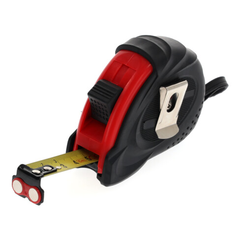 Gedore red Mètre ruban, 5 m, classe de précision II, magnétique, enrouleur automatique, avec clip métal, R94550005