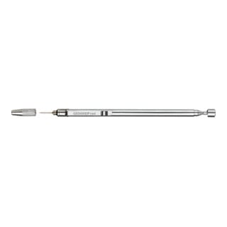 Gedore red Téléscopique aimant porte-objets, extensible à 670 mm, cales de valve, force de levage 300 g, aimant Ø 7,5 mm, avec aiguille à déchirer, R19101000