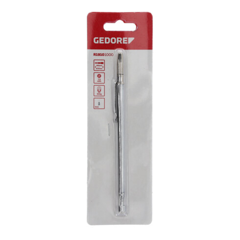 Gedore red Téléscopique aimant porte-objets, extensible à 670 mm, cales de valve, force de levage 300 g, aimant Ø 7,5 mm, avec aiguille à déchirer, R19101000