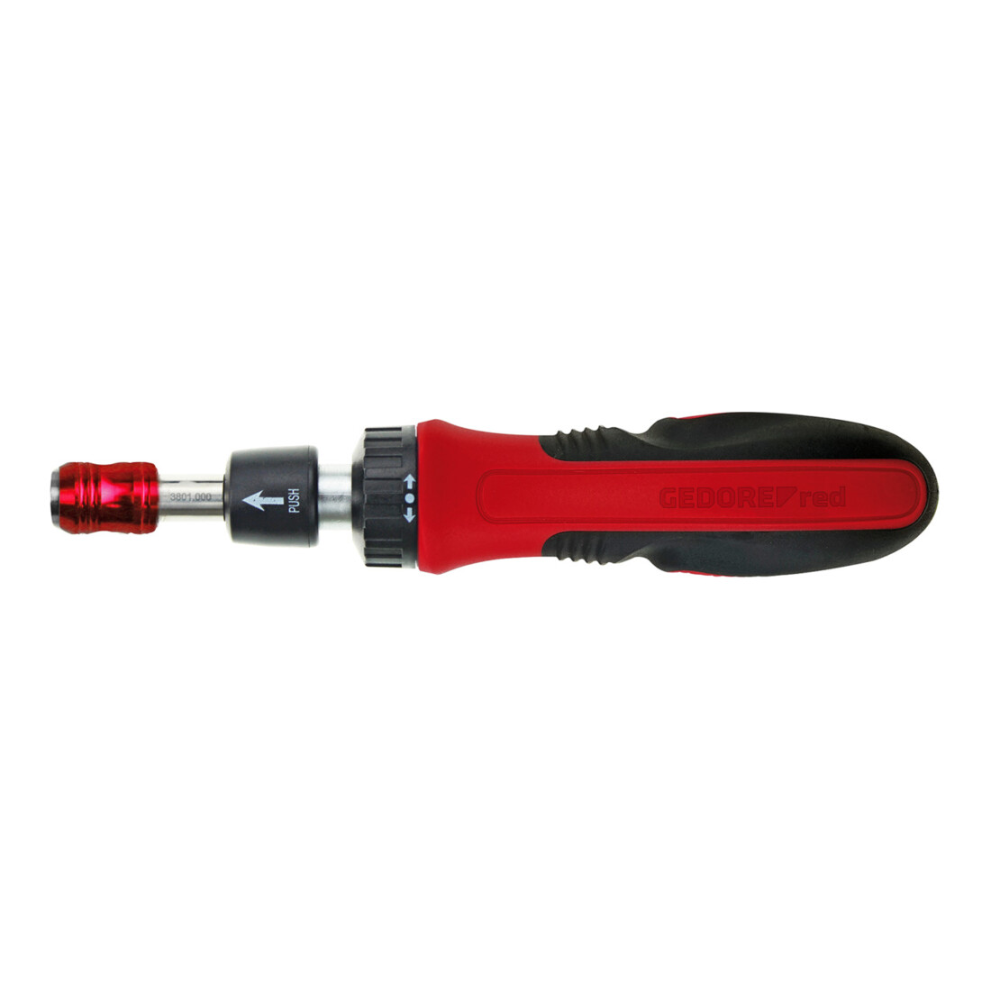 Gedore red Tournevis à cliquet à embouts, 1/4'' 6,3 mm hexagonal, lame télescopique, tournevis réversible, R38910000