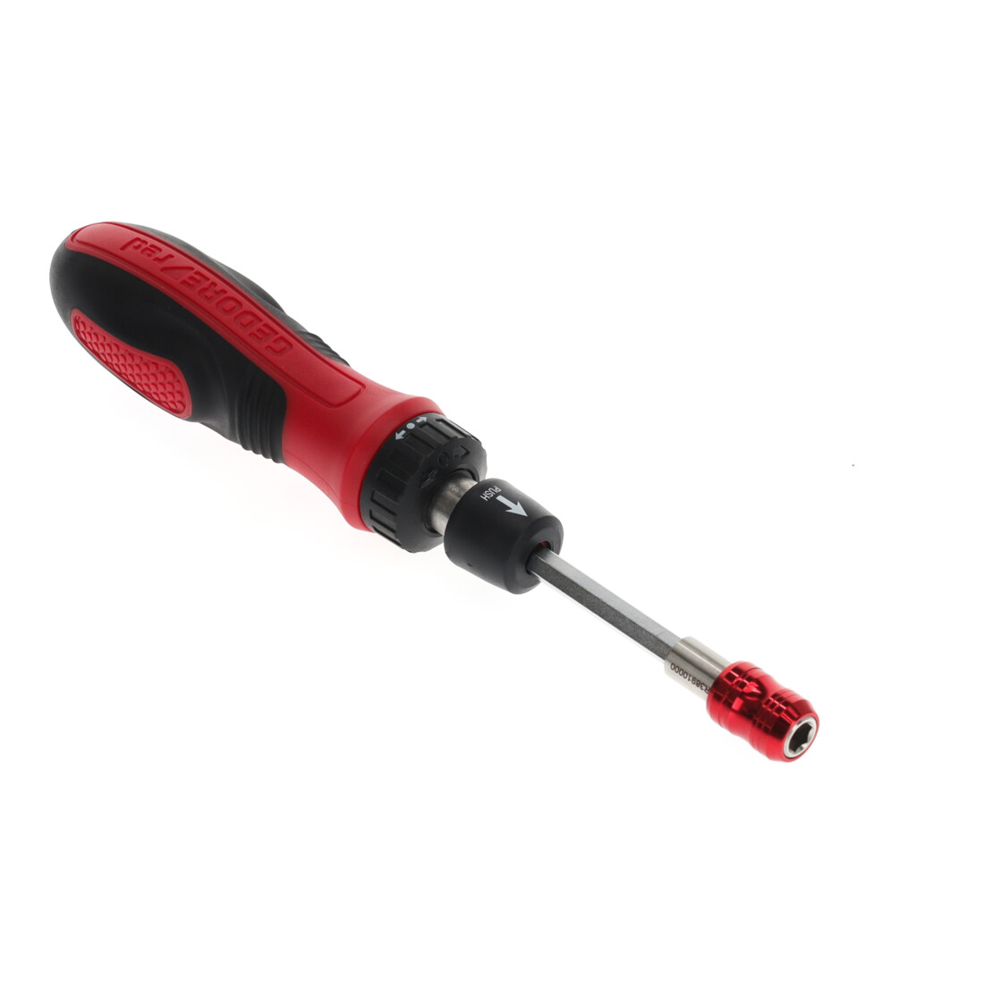 Gedore red Tournevis à cliquet à embouts, 1/4'' 6,3 mm hexagonal, lame télescopique, tournevis réversible, R38910000