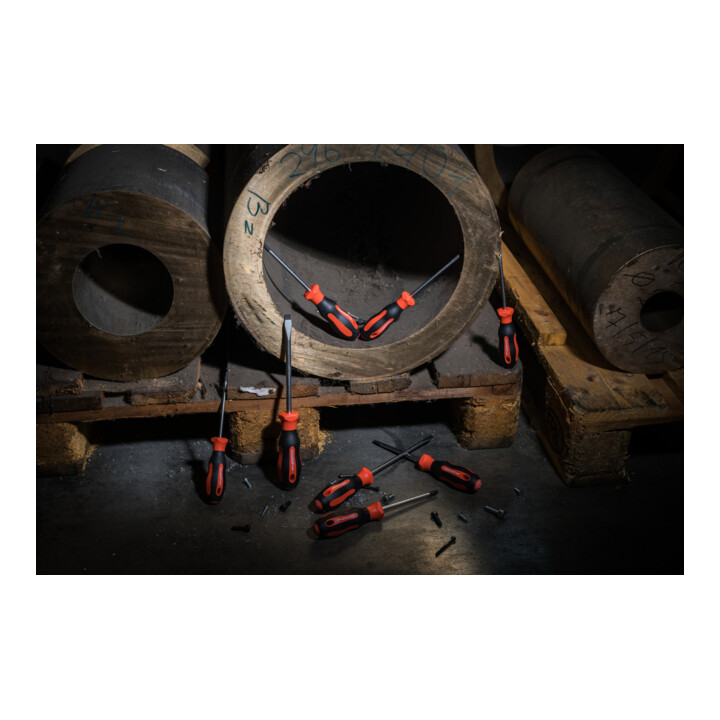 Gedore red Tournevis fente, tournevis, manche 2 composants, longueur 260 mm, outil, R38106529, acier