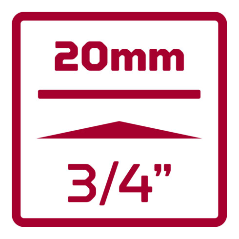 Gedore red Umschaltknarre, für 3/4 Zoll, 20 mm Antrieb, lang, 15° Rückschwenkwinkel, 503 mm Länge, R70000003