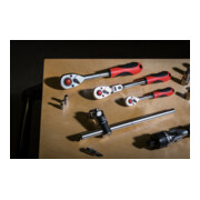 Gedore red Umschaltknarre, für 3/8 Zoll, 10 mm Antrieb, lang, 5° Rückschwenkwinkel, 180 mm Länge, 2K-Griff, R50000027-4