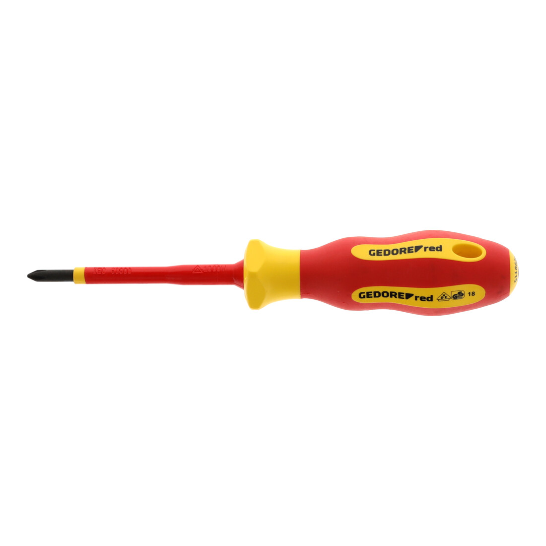 Gedore red VDE Tournevis cruciforme PH1, isolé 1000 V, longueur 180 mm, acier, R39200115