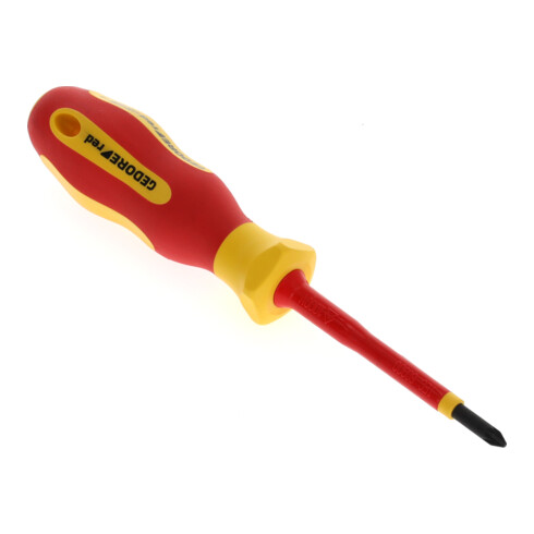 Gedore red VDE Tournevis cruciforme PZ1, tournevis isolé 1000 V, longueur 180 mm, acier, R39300115