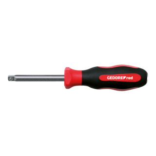 Gedore red Vierkant-Steckgriff, 1/4'' 6,3 mm Antrieb mit Innenvierkant im Griff, für Steckschlüsseleinsätze, R38950001