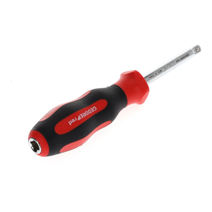 Gedore red Vierkant-Steckgriff, 1/4'' 6,3 mm Antrieb mit Innenvierkant im Griff, für Steckschlüsseleinsätze, R38950001
