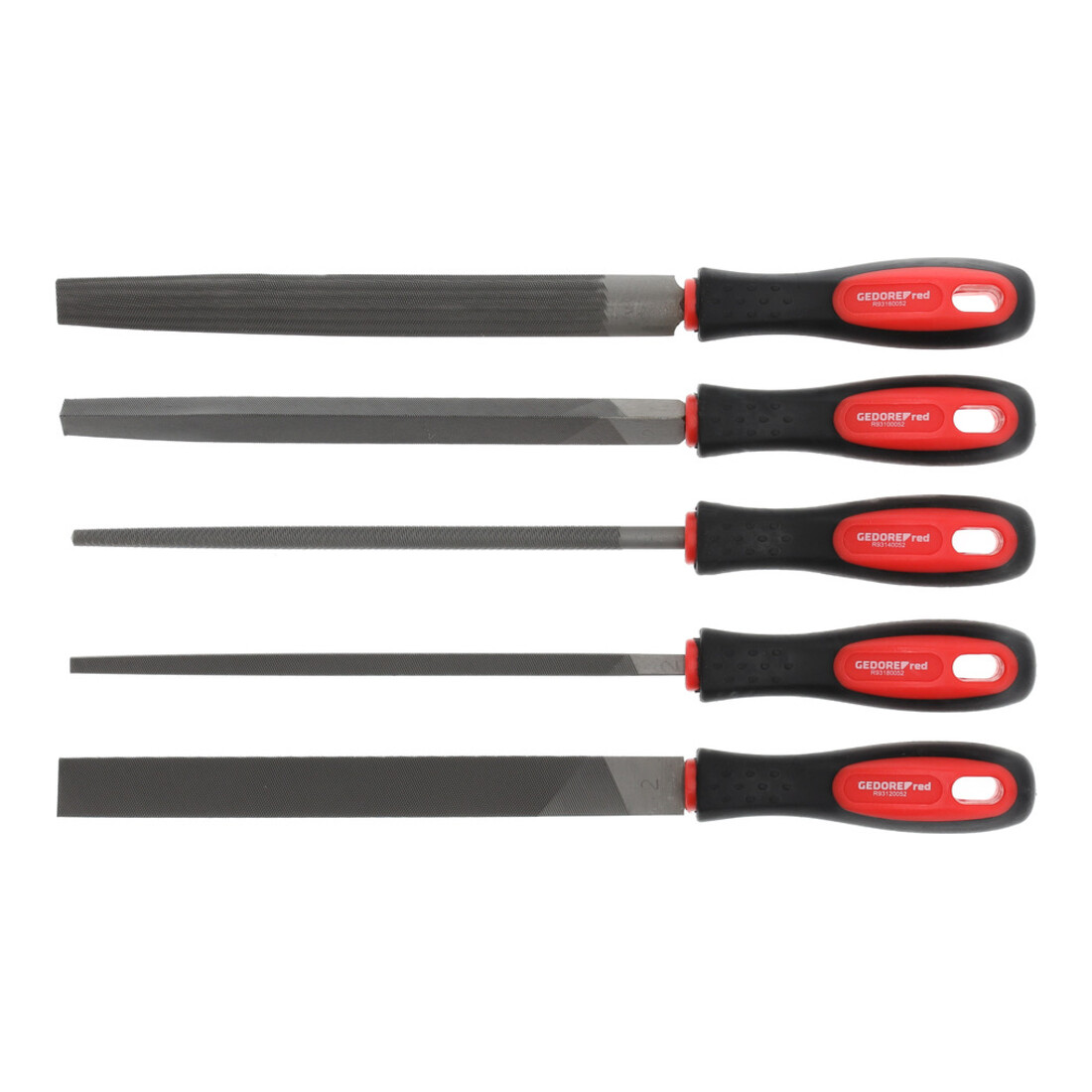 Gedore Red Vijlenset 3ct+4ct+Flat+Round+Half 5st