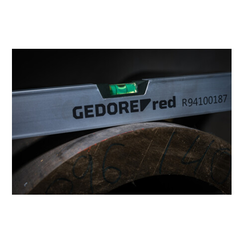 Gedore red Wasserwaage, magnetisch, 1000 mm lang, mit Vertikal- und Horizontal-Libelle, Messgenauigkeit +/- 0,5 mm/m, R94100187
