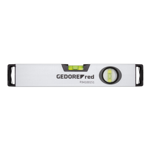 Gedore red Wasserwaage, magnetisch, 300 mm lang, mit Vertikal- und Horizontal-Libelle, Messgenauigkeit +/- 0,5 mm/m, R94100151