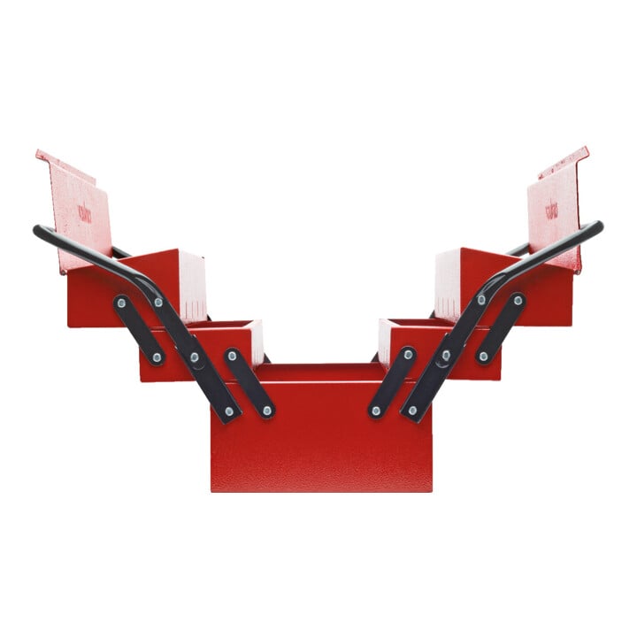 Gedore red Werkzeugkasten, 5 Fächer, groß, leer, Maße (LxBxH): 260x535x210 mm, rot, Stahlblech, Sortierbox, R20600073