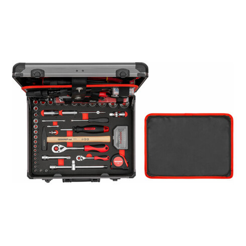 Gedore red Werkzeugkoffer, Set 138-teilig, gefüllt, Werkzeug für Hand- und Heimwerker, im Aluminiumkoffer, R46007138