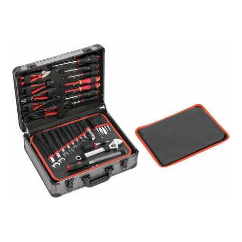 Gedore red Werkzeugkoffer, Set 138-teilig, gefüllt, Werkzeug für Hand- und Heimwerker, im Aluminiumkoffer, R46007138