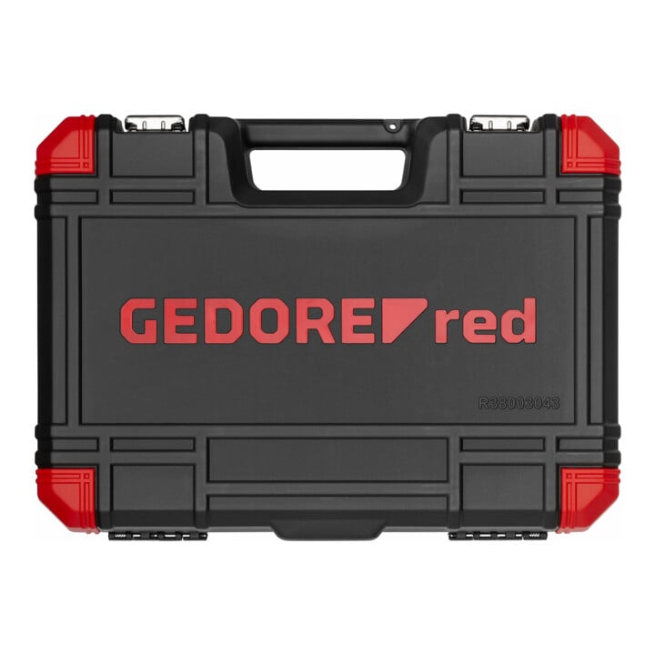 Gedore red Werkzeugs-Satz, Set 43-teilig, gefüllt, Werkzeug für Hand- und Heimwerker, im Kunststoffkoffer, R38003043